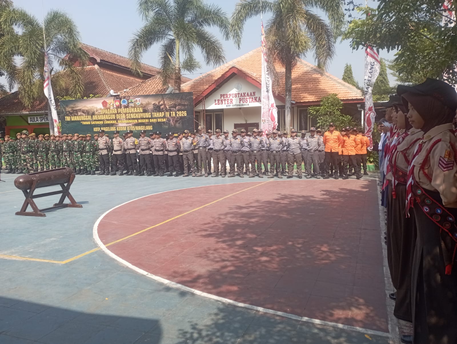 Sinergi Membangun Negeri, BPBD Kota Magelang Ikuti Upacara Pembukaan TMMD Sengkuyung Tahap IV Tahun 2026