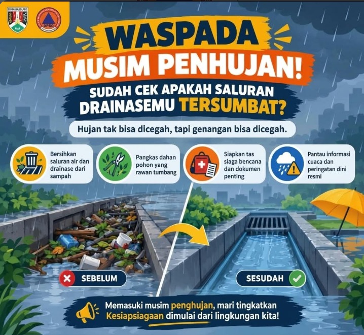 BPBD Kota Magelang Ajak Masyarakat Tingkatkan Kesiapsiagaan Menghadapi Musim Hujan